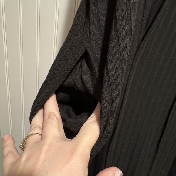Lane Bryant Black Ribbed Cardigan Longline Plus Size 18/20 - Picture 3 of 6